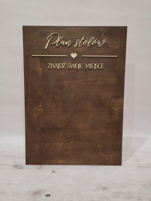 Plan stołów BOHO znajdź swoje miejsce 70x50 rystyk