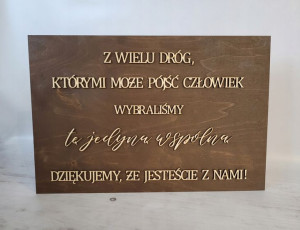 Tablica powitalna BOHO Z wielu dróg 60x40