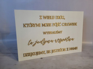 Tablica powitalna ZŁOTA Z wielu dróg