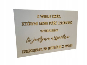Tablica powitalna ZŁOTA Z wielu dróg GLAMOUR