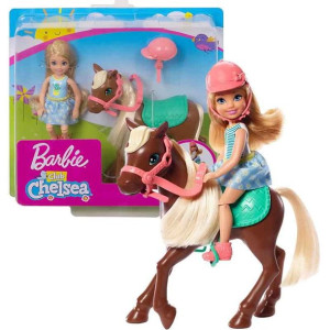 BARBIE Chelsea Lalka + Kucyk Konik GHV78
