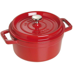 Staub Garnek żeliwny z pokrywką okrągły 1,7 ltr czerwony