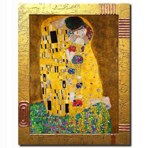 Obraz GUSTAV KLIMT POCAŁUNEK + RAMA na prezent