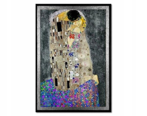 Obraz Gustav Klimt Pocałunek + Rama Srebrna