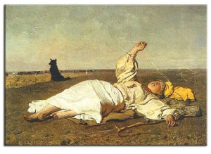 obraz Józef Chełmoński Babie Lato na płótnie
