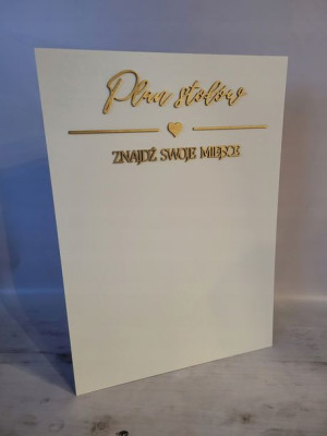 Plan stołów ZŁOTY 70x50 GLAMOUR