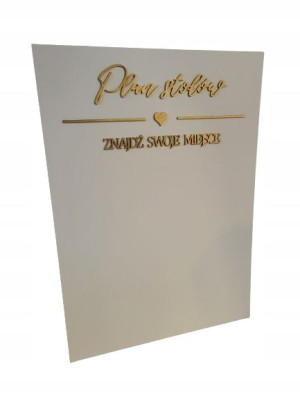 Plan stołów ZŁOTY 70x50 GLAMOUR