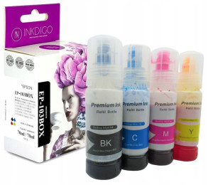Zestaw Inkdigo Tusz Epson T103 Bcmy