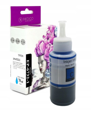 Tusz INKDIGO do EPSON T6732 Cyan T6732