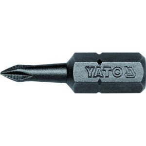 Bity końcówki wkrętakowe 1/4 25mm ph0 50szt Yato