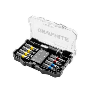 Końcówki wkrętakowe 25mm mix 10szt Graphite 56H614