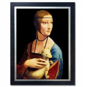obraz Leonardo Vinci Dama z łasiczką gronostajem