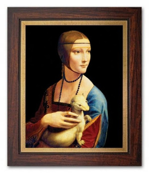 obraz Leonardo Vinci Dama z łasiczką gronostajem