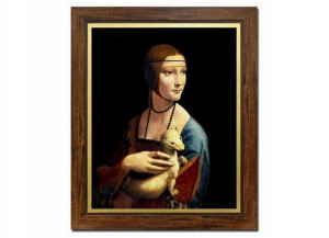 obraz Leonardo Vinci Dama z łasiczką gronostajem