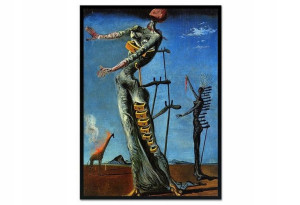 obraz SALVADOR DALI PŁONĄCA ŻYRAFA płótno + rama