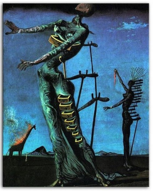 obraz SALVADOR DALI Płonąca żyrafa REPRODUKCJA