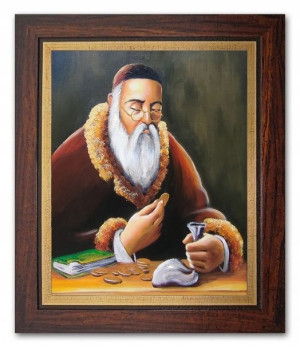 Portret Żyda Z Pieniążkiem Żyd Na Szczęście Obraz