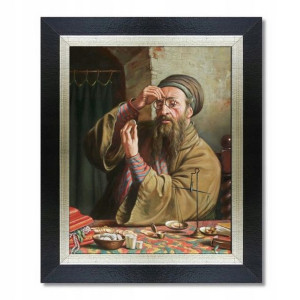 Portret Żyda Z Pieniążkiem Żyd Na Szczęście Obraz