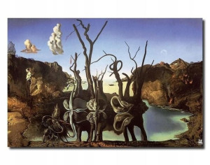 Salvador Dali Łabędzie Odbijające Się W Wodzie
