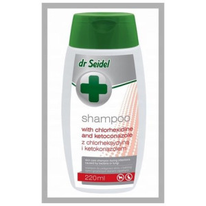 Szampon z chlorheksydyną i ketokonazolem 220ml Dla psa, dla kota Dr Seidel