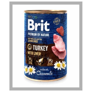 Brit Premium by Nature Turkey with Liver JUNIOR 400g. Mokra karma dla psa.