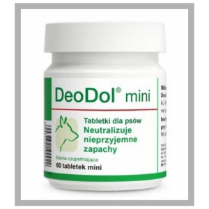 Dolvit Deodol 60 tabletek mini. Neutralizuje nieprzyjemne zapachy. Dla psa