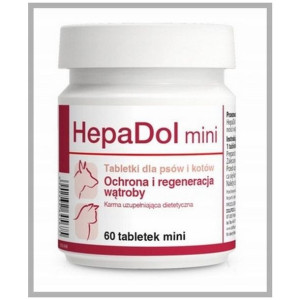 Dolvit Hepadol 60 tabletek mini na wątrobę. Dla psa, dla kota. Dolfos.
