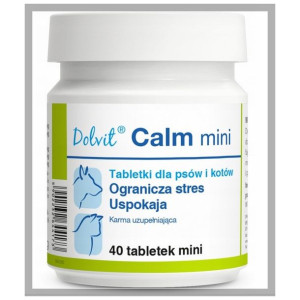 Dolvit Calm mini 40 tabletek uspokajających. Dla psa, dla kota. DOLFOS