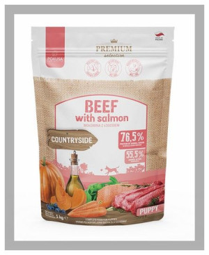 Pokusa. Wołowina z łososiem 1 kg. Karma sucha dla psa, dla szczeniąt.