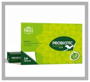 GreenLine Probiotyk  (Probiotic Forte) 14 tabl.  Dla psa, dla kota. Pokusa