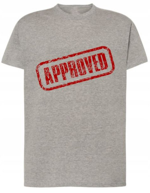 T-Shirt męski duży nadruk Approved Rozm.XL