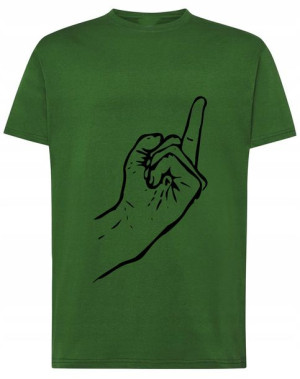T-Shirt męski duży nadruk Środkowy palec r.3XL