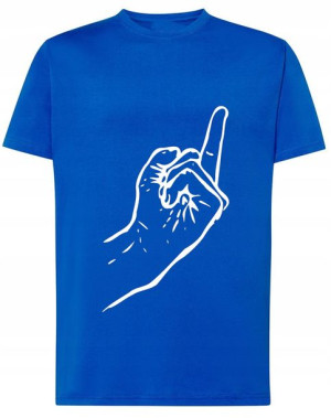 T-Shirt męski duży nadruk Środkowy palec r.5XL