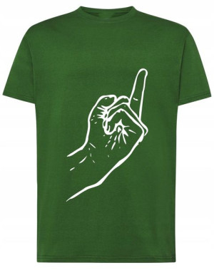 T-Shirt męski duży nadruk Środkowy palec r.M