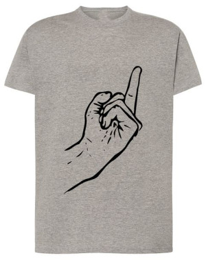 T-Shirt męski duży nadruk Środkowy palec r.XL