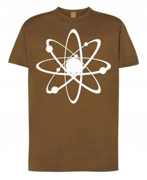 T-Shirt męski fajny nadruk Atom r.XL