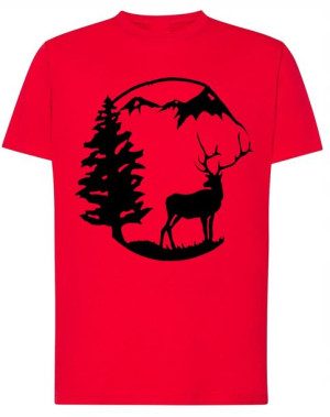 T-Shirt męski fajny nadruk JELEŃ GÓRY r.3XL