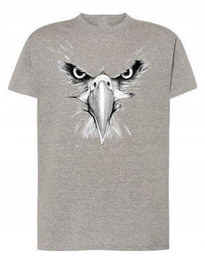 T-Shirt męski fajny nadruk ORZEŁ GŁOWA r.M