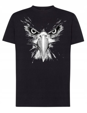 T-Shirt męski fajny nadruk ORZEŁ GŁOWA r.XS