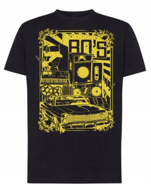 T-Shirt męski fajny nadruk RETRO 80’s r.3XL