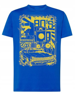 T-Shirt męski fajny nadruk RETRO 80’s r.5XL