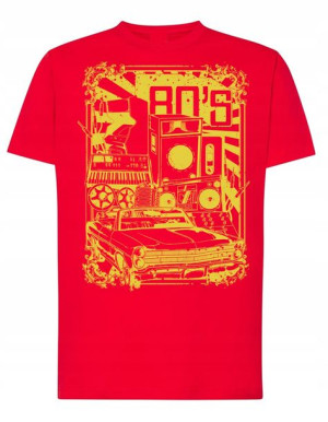 T-Shirt męski fajny nadruk RETRO 80’s r.XXL
