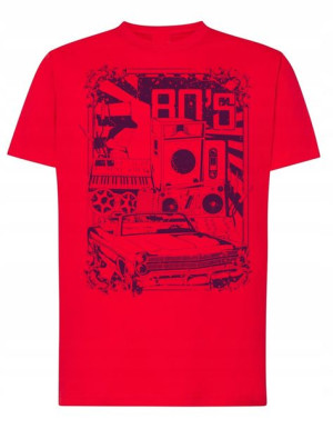 T-Shirt męski fajny nadruk RETRO 80’s r.XXL
