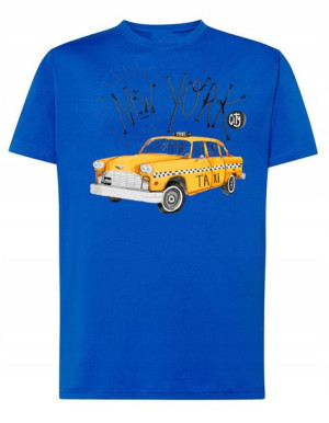 T-Shirt męski fajny nadruk Taxi NEW YORK r.XL