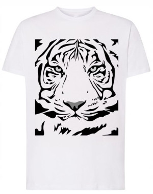 T-Shirt męski fajny nadruk Tygrys Rozm.S