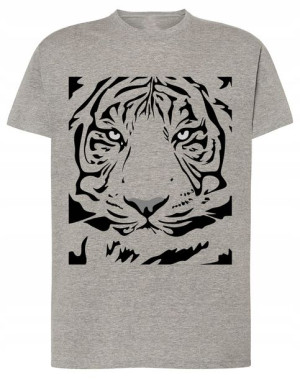 T-Shirt męski fajny nadruk Tygrys Rozm.XS
