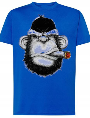 T-Shirt męski Goryl Z Cygarem R.4XL