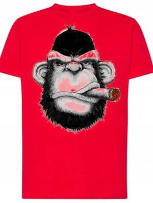 T-Shirt męski Goryl Z Cygarem R.L