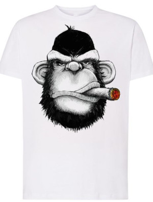 T-Shirt męski Goryl Z Cygarem R.M