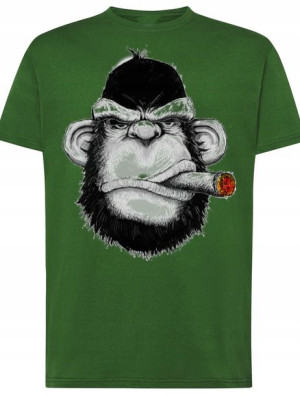 T-Shirt męski Goryl Z Cygarem R.XS